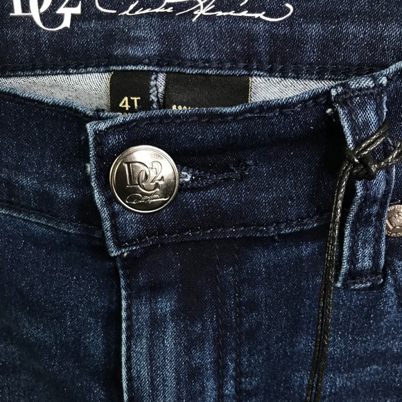 DG2 Diane Gilman Women's Skinny Jeans Floral Embroidered Dark Wash Cotton 4T NWT - Picture 7 of 9
